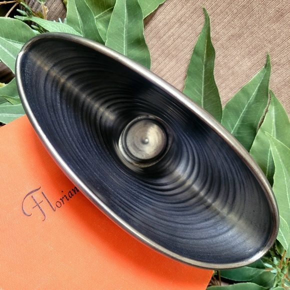 ✒️VTG Prinknash Pewter Redware Fan Vase Circa 1950s HARD TO FIND! - Picture 8 of 9